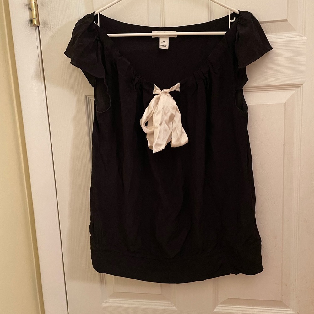 White House Black Market Tie Neck Top